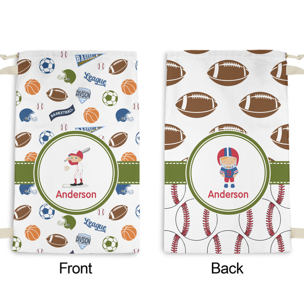Sports Small Laundry Bag - Front & Back View