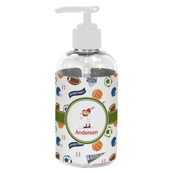 Sports Plastic Soap / Lotion Dispenser (8 oz - Small - White) (Personalized)