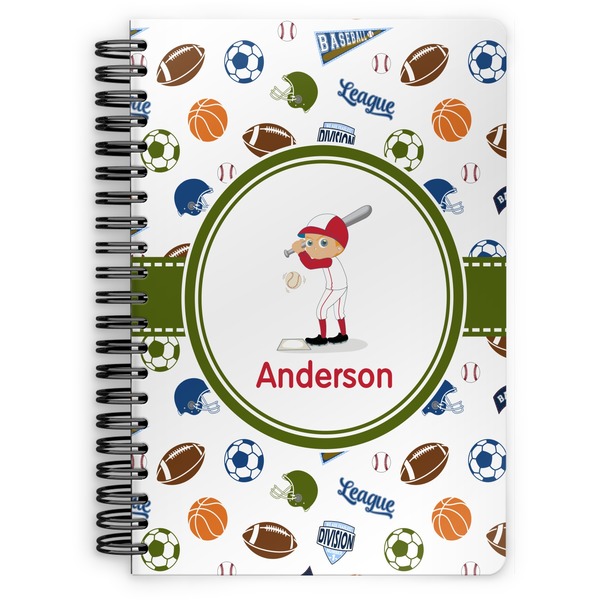 Custom Sports Spiral Notebook (Personalized)