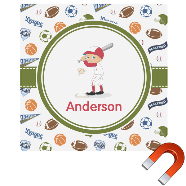 Custom Sports Square Car Magnet - 10" (Personalized)