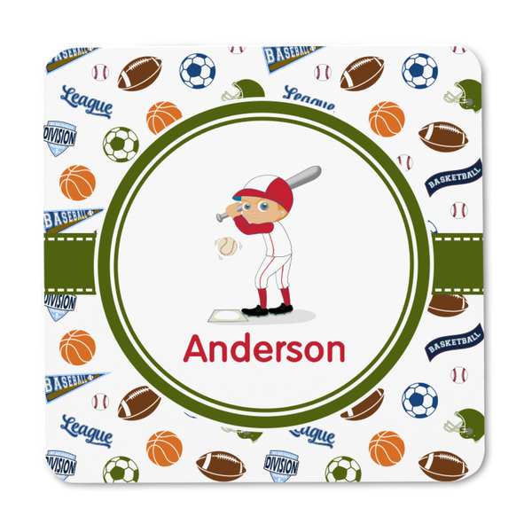 Sports Square Fridge Magnet - FRONT