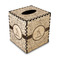 Sports Square Tissue Box Covers - Wood - Front