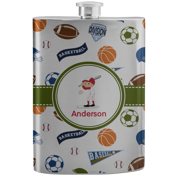 Custom Sports Stainless Steel Flask (Personalized)