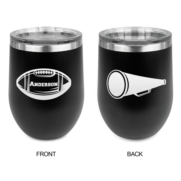 Sports Stainless Wine Tumblers - Black - Double Sided - Approval