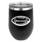 Sports Stainless Wine Tumblers - Black - Double Sided - Front