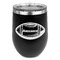 Sports Stainless Wine Tumblers - Black - Single Sided - Front