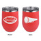 Sports Stainless Wine Tumblers - Coral - Double Sided - Approval