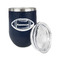 Sports Stainless Wine Tumblers - Navy - Double Sided - Alt View