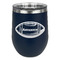 Sports Stemless Stainless Steel Wine Tumbler - Navy - Double Sided (Personalized)