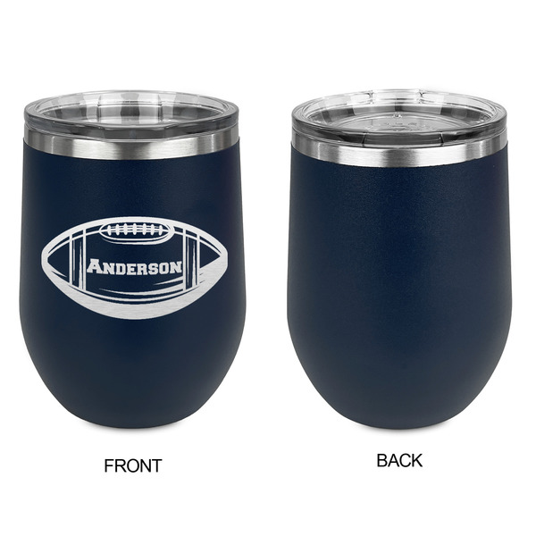 Sports Stainless Wine Tumblers - Navy - Single Sided - Approval