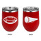 Sports Stainless Wine Tumblers - Red - Double Sided - Approval