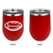 Sports Stainless Wine Tumblers - Red - Single Sided - Approval