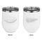 Sports Stainless Wine Tumblers - White - Double Sided - Approval