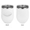 Sports Stainless Wine Tumblers - White - Single Sided - Approval