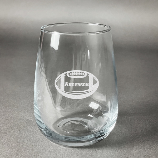 Custom Sports Stemless Wine Glass (Single) (Personalized)