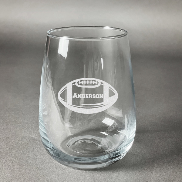 Custom Sports Stemless Wine Glass (Single) (Personalized)