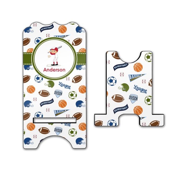 Sports Stylized Phone Stand - Front & Back - Large