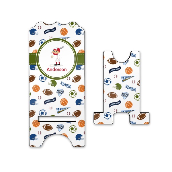 Sports Stylized Phone Stand - Front & Back - Small
