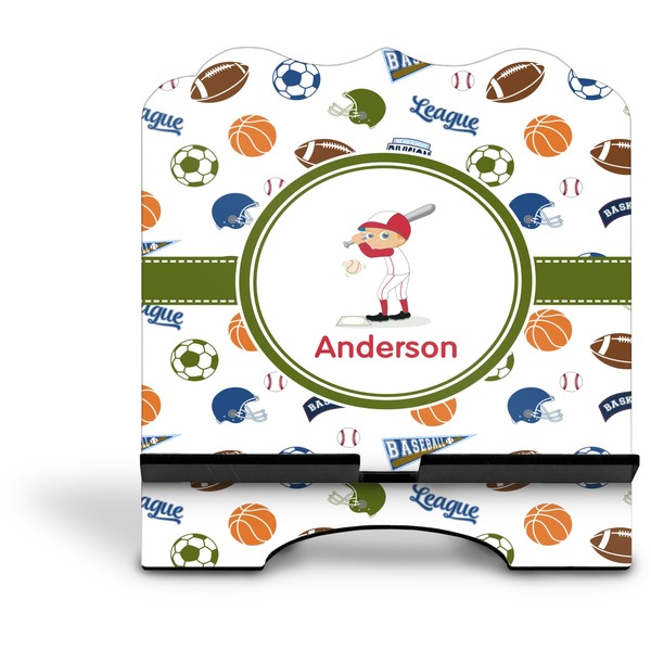 Sports Stylized Tablet Stand - Front without iPad