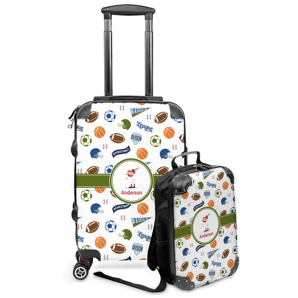 Custom Sports Kids 2-Piece Luggage Set - Suitcase & Backpack (Personalized)