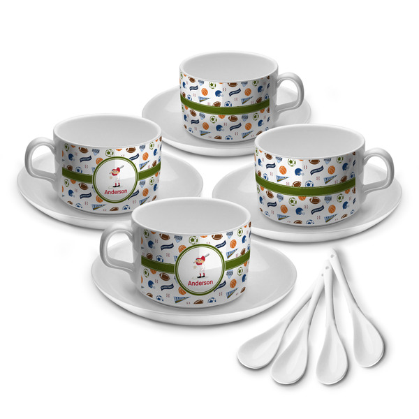 Custom Sports Tea Cup - Set of 4 (Personalized)