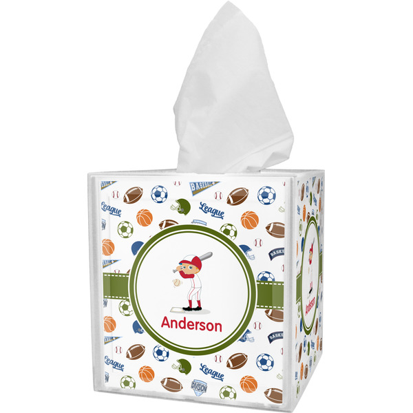 Custom Sports Tissue Box Cover (Personalized)