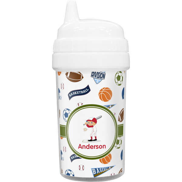 Custom Sports Toddler Sippy Cup (Personalized)