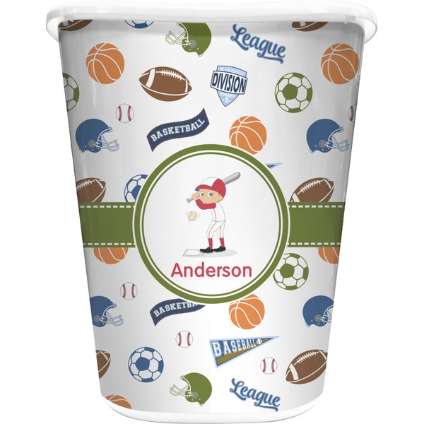 Custom Sports Waste Basket (Personalized)