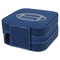 Sports Travel Jewelry Boxes - Leather - Navy Blue - View from Rear