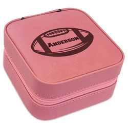 Sports Travel Jewelry Boxes - Pink Leather (Personalized)