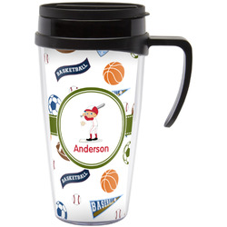 Sports Acrylic Travel Mug with Handle (Personalized)