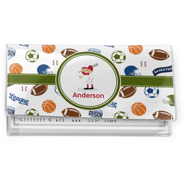 Custom Sports Vinyl Checkbook Cover (Personalized)