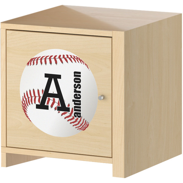 Sports Wall Graphic on Wooden Cabinet