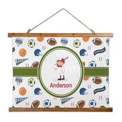 Sports Wall Hanging Tapestry - Wide (Personalized)