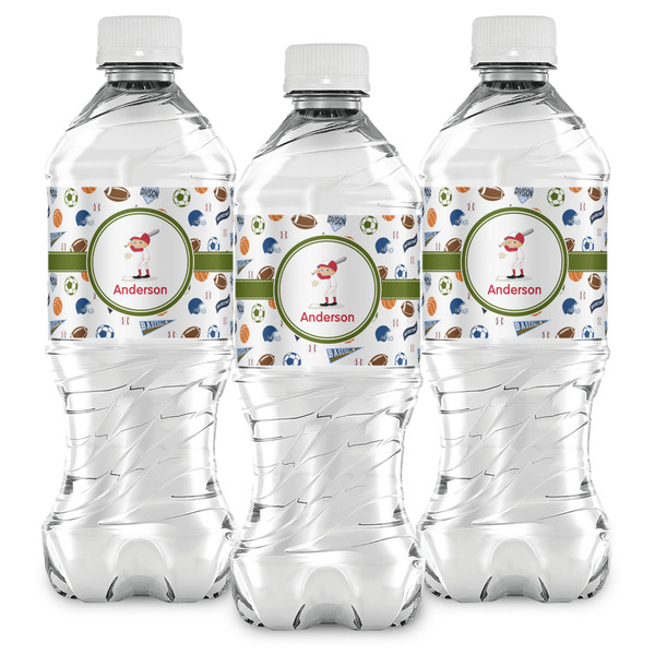 Sports Water Bottle Labels - Front View