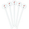 Sports White Plastic 5.5" Stir Stick - Fan View