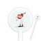 Sports 5.5" Round Plastic Stir Sticks - White - Single Sided