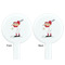 Sports White Plastic 7" Stir Stick - Double Sided - Round - Front & Back
