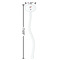 Sports White Plastic 7" Stir Stick - Oval - Dimensions