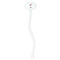 Sports White Plastic 7" Stir Stick - Oval - Single Stick