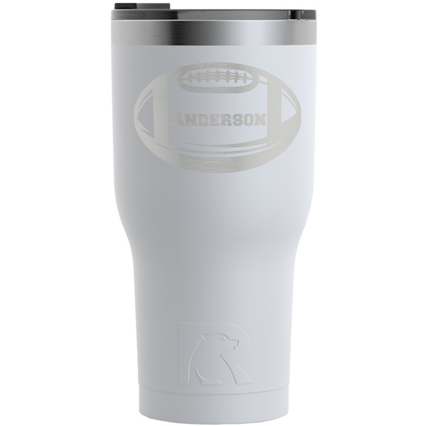 Custom Sports RTIC Tumbler - White - Engraved Front (Personalized)