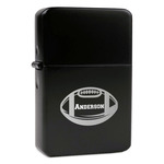 Sports Windproof Lighter - Black - Double Sided & Lid Engraved (Personalized)