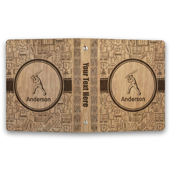 Sports Wood 3-Ring Binders - 1" Half-Letter - Approval