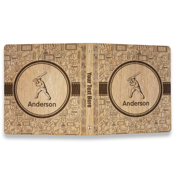 Sports Wood 3-Ring Binders - 1" Letter - Approval
