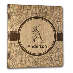 Sports Wood 3-Ring Binder - 1" Letter Size (Personalized)