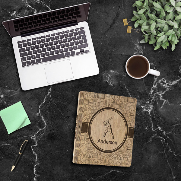 Sports Wood 3-Ring Binders - 1" Letter - In Context