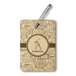 Sports Wood Luggage Tag - Rectangle (Personalized)