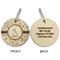 Sports Wood Luggage Tags - Round - Approval