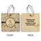 Sports Wood Luggage Tags - Square - Approval