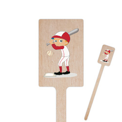 Sports 6.25" Rectangle Wooden Stir Sticks - Double Sided